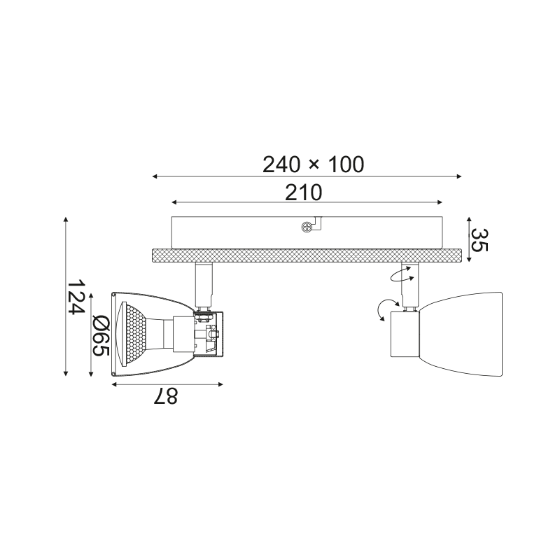 ^ PHASING OUT WALL MOUNTED LUMINAIRE 2ΧGU10 METALLIC WHITE+WOOD 12,4X24X8,7CM MIYAGI GN542CWW