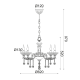 ^ PHASING OUT PENDANT 5ΧΕ14 METAL BRASS+CRYSTAL Φ62ΧΗ97CM ROMANOFF EG166495PBR