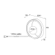 ^TABLE LIGHTING 1XG9 NATURAL CEMENT+WHITE GLASS D24x10CM VENUS MK421T24G
