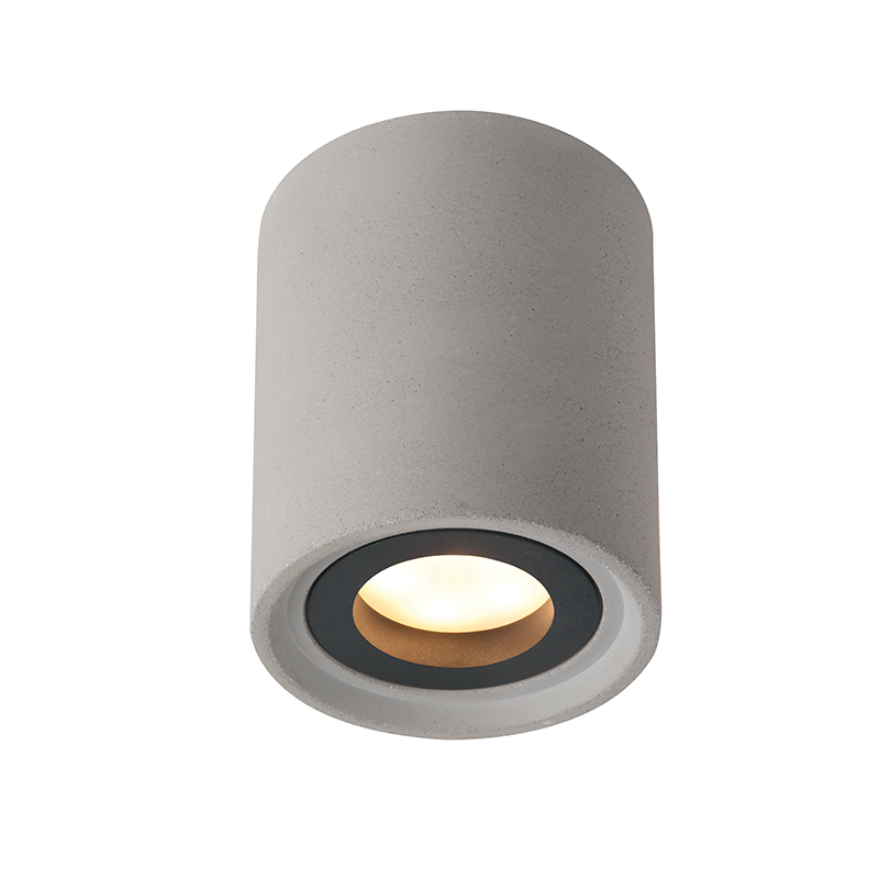 ^CEILING LIGHTING 1XGU10 GREY CEMENT D8,5XH10CM MONTE MK141S10G