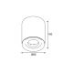 ^CEILING LIGHTING 1XGU10 GREY CEMENT D8,5XH10CM MONTE MK141S10G