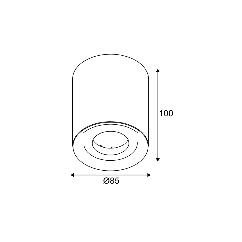 ^CEILING LIGHTING 1XGU10 RED CEMENT D8,5XH10CM MONTE MK141S10R