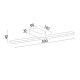 ^WALL MOUNTED LIGHTING LED 16W 4000K 1040LM BLACK  METALLIC IP44 50X12X4CM PHOEBE PN11LEDW504BK
