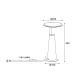 ^PHASING OUT TABLE LIGHTING LED 5W 3000K 270LM 230V AC RA80 30.000HRS NATURAL CEMENT D22XH45CM KOZMIC MK6LEDT44G