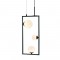 ^PENDANT L/F 3ΧG9 QUADRO BLACK METAL + WHITE GLASS 25Χ12Χ120CM OD91253PB