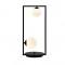 ^TABLE L/F 2xG9 QUADRO BLACK METAL+ WHITE GLASS 25Χ12Χ54CM OD91252TB