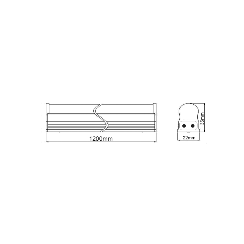 LED T5 LIGHT ON-OFF 17W 1200mm 6000K 1860Lm 230V 180° Ra80 PHILO17CW