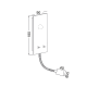 BASE FOR WALL LUMINAIRE 1XE27+3WLEDSPIRAL CHROME METALLIC WITH CONTACT PYTHON OD5610BSLED