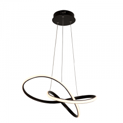 ^PENDANT LIGHTING LED 48W 3000K 2880LM BLACK ALUMINUM 48Χ44XΗ120CM GORDIUS HM92LEDP48BK