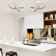 ^PENDANT LIGHTING LED 48W 3000K 2880LM BLACK ALUMINUM 48Χ44XΗ120CM GORDIUS HM92LEDP48BK