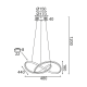 ^PENDANT LIGHTING LED 48W 3000K 2880LM BLACK ALUMINUM 48Χ44XΗ120CM GORDIUS HM92LEDP48BK