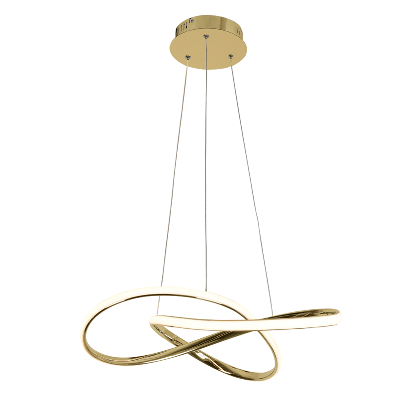 ^PENDANT LIGHTING LED 48W 3000K 2880LM BRASS ALUMINUM 48Χ44XΗ120CM GORDIUS HM92LEDP48BR