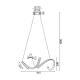 ^PENDANT LIGHTING LED 40W 3000K 2400LM WHITE ALUMINUM 64X22ΧΗ120CM CLEO HM91LEDP64WH