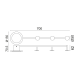 ^WALL MOUNTED LIGHTING LED 7W 3000K 560LM WHITE METALLIC 70Χ7Χ15CM VALENTINO ZM71LEDW70WH