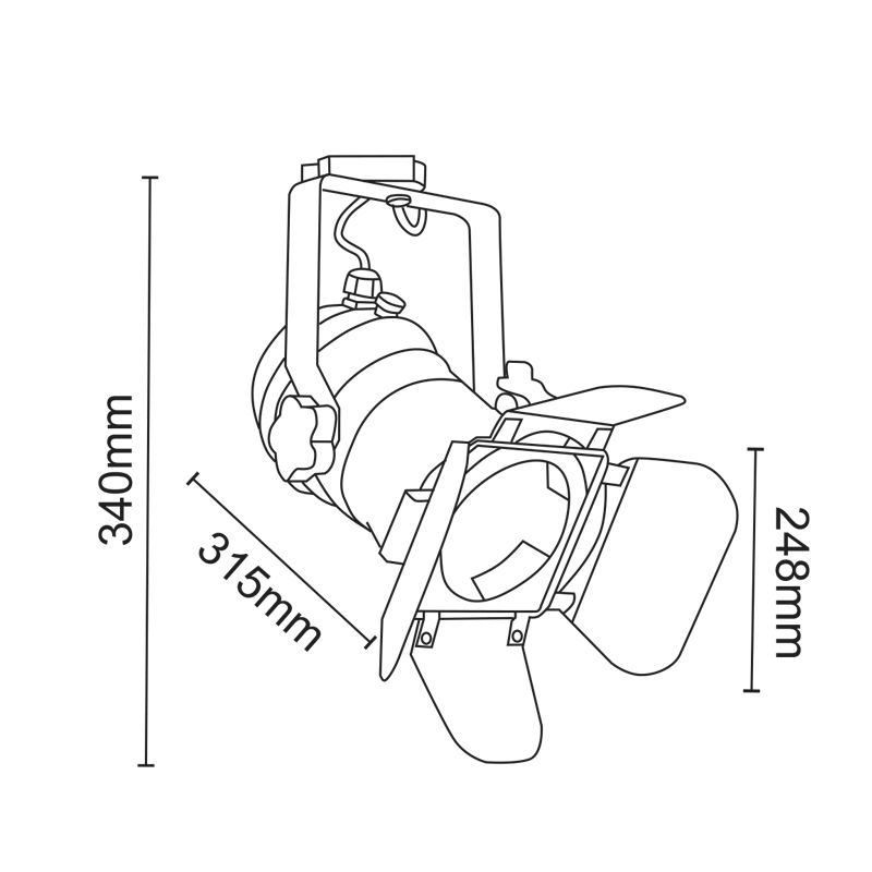 ^TRACK LIGHT No242 WHITE 4WIRE PAR30 E27 242TLW4W