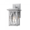 ^PAINTED SILVER WALL LUMINAIRE NISSA 1XE27 IP44 WITH GRID & BUBBLE GLASS NISSA1WPS
