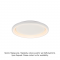 CEILING LUMINAIRE LED 34W DIMMER 3000K 2330LM WHITE METAL D41XH8,5CM DIANA BR71LEDC41WHD