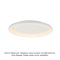 CEILING LUMINAIRE LED 100W DIMMER 3000K 7010LM WHITE METAL D81XH8,5CM DIANA BR71LEDC81WHD
