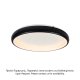 CEILING LUMINAIRE LED 34W DIMMER 3000K 2330LM WHITE METAL D41XH8,5CM DIANA BR71LEDC41BKD
