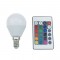 LED SMD BALL E14 230V 4W IR RGB+3000K 120° 300Lm Ra80 G45414RGBWN