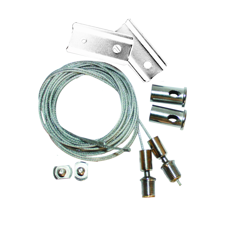 HANGING KIT(SETS 2 PCS) FOR MATTE WHITE MAGNETIC TRACK 48V DC WITH 2M STEEL WIRE & INSTALLATION ACCESSORIES MHKW