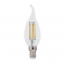 LED FILAMENT E14 C35 WITH TIP 4W 4000K 230V AC 490LM RA80 FLAM4NWTIP