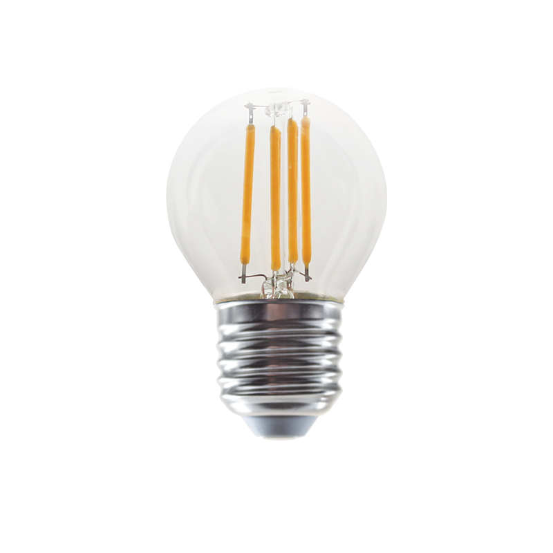 LED FILAMENT E27 G45 4W 2700K 230V AC 480LM RA80 ALIN4WW