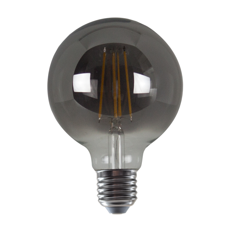 LED FILAMENT E27 G95  SMOKE 8W 1800K 230V AC 400LM RA80 PALA958WWSM
