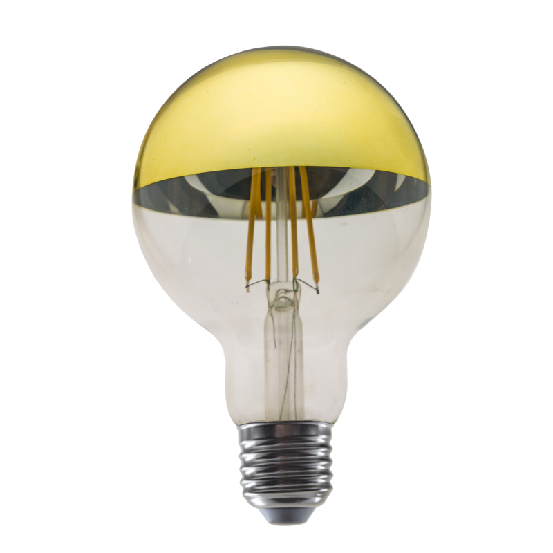 LED FILAMENT E27 DIM G95 GOLD 8W 2700K 230V AC 900LM RA80 PALA958WWDIMG