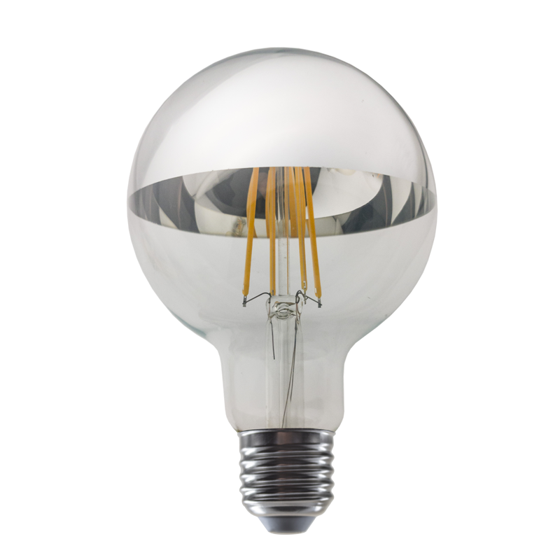 LED FILAMENT E27 DIM G95 SILVER 8W 2700K 230V AC 900LM RA80 PALA958WWDIMS LED FILAMENT E27 DIM G95 SILVER 8W 2700K 230V AC 900LM RA80 PALA958WWDIMS