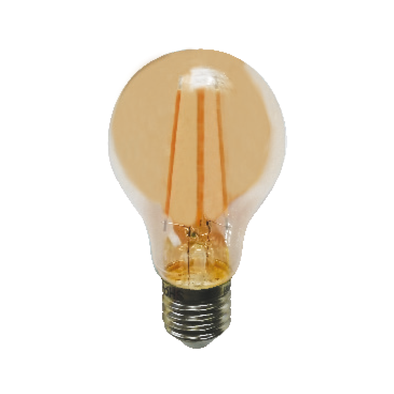 LED FILAMENT E27 STEP-DIM A60 AMBER 8W 2700K 230V AC 940LM RA80 ELIOR8WWAMSD LED FILAMENT E27 STEP-DIM A60 AMBER 8W 2700K 230V AC 940LM RA80 ELIOR8WWAMSD
