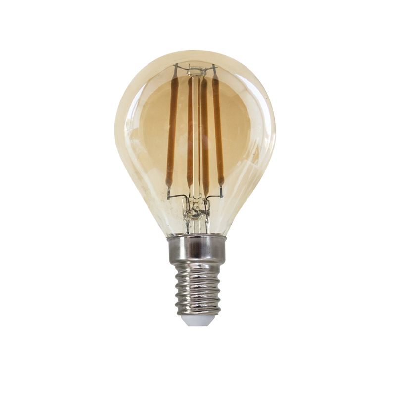 LED FILAMENT E14 STEP-DIM G45 AMBER 4W 2700K 230V AC 500LM RA80 BOVA4WWAMSD