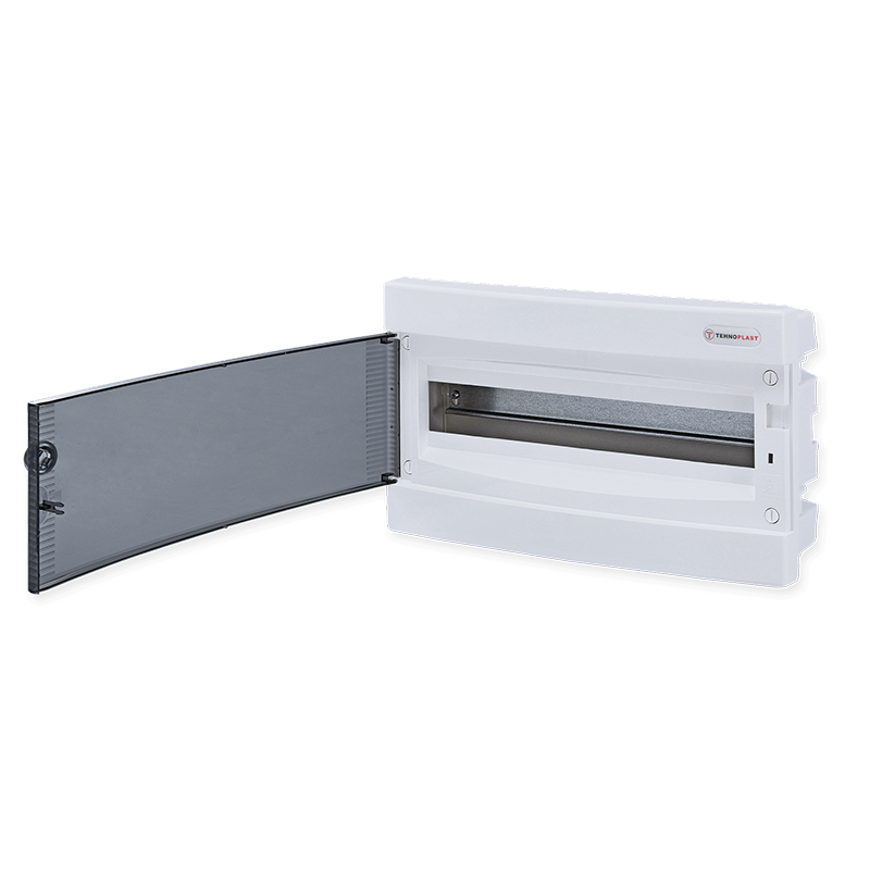 FLUSH MOUNTING ENCLOSURE 18 MODULES TRANSPARENT DOOR 1 ROW IP40 282U18C