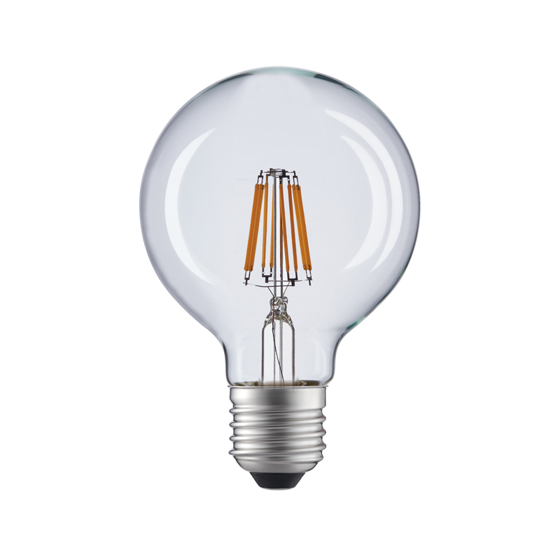 LED FILAMENT E27 G80 8W 4000K 230V AC 900LM RA80 GLOBE808NW