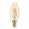 LED E14 CANDLE AMBER 3W 2700K 230V AC 300° 200LM RA80 DECO3SWWAM