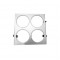 CONSOLE 4 SPOTS SILVER RECTANGLE EMPTY SDLCB4180F