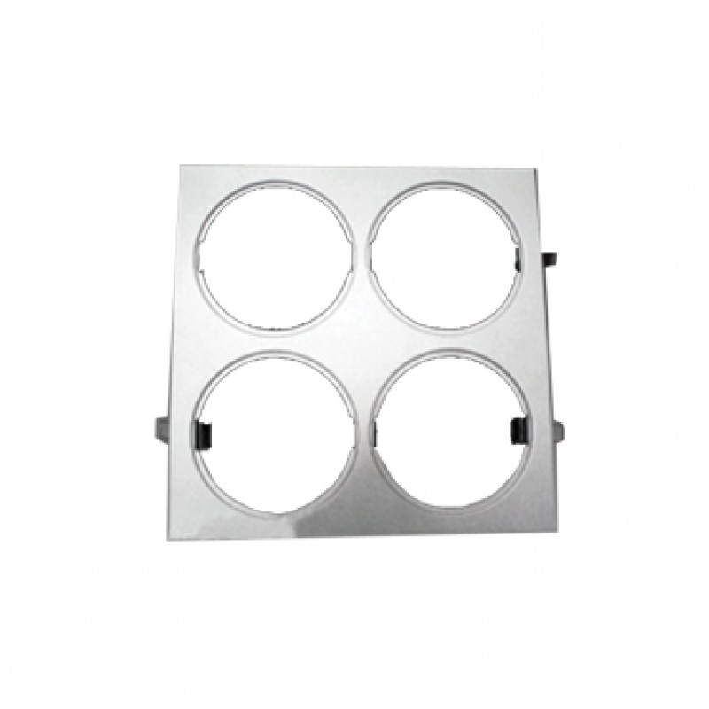 CONSOLE 4 SPOTS SILVER RECTANGLE EMPTY SDLCB4180F