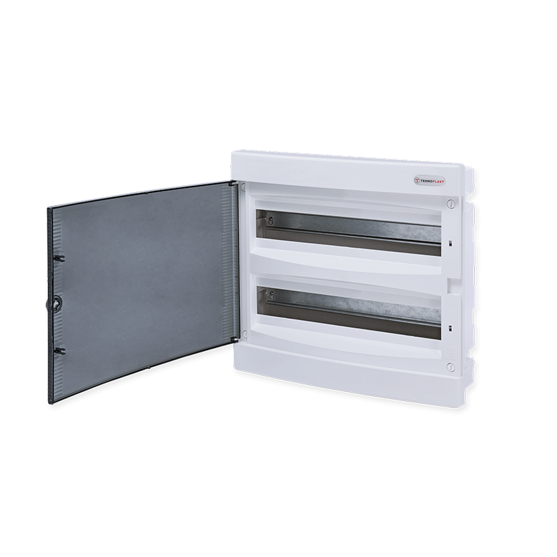 FLUSH MOUNTING 36 MODULES 2 ROWS TRANSPARENT 282U2X18C