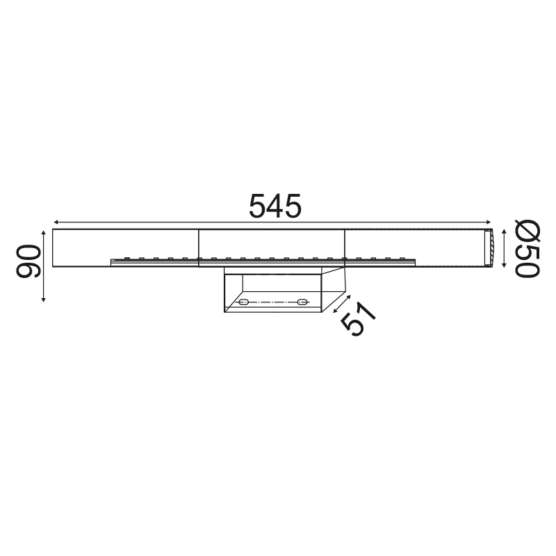 ^ WALL MOUNTED LED SMD 13W 4000K 980LM IP44 TINKI ACRYLIC+METAL 55Χ5,1Χ9CM TINKI TNK75180413W