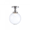 ^PHASING OUT CEILING L/F 1ΧΕ27 ΝΙCKEL METAL+GLASS Φ25ΧΗ38CM TARO OD90151CN