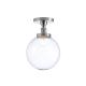 ^PHASING OUT CEILING L/F 1ΧΕ27 ΝΙCKEL METAL+GLASS Φ25ΧΗ38CM TARO OD90151CN