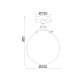 ^PHASING OUT CEILING L/F 1ΧΕ27 ΝΙCKEL METAL+GLASS Φ25ΧΗ38CM TARO OD90151CN