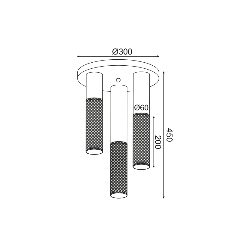 ^PHASING OUT CEILING LUMINAIRE 3ΧΕ27 BLACK METAL D30XH45CM ALCATRAZ OD603C30BK ^PHASING OUT CEILING LUMINAIRE 3ΧΕ27 BLACK METAL D30XH45CM ALCATRAZ OD603C30BK