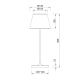 ^LED SMD TABLE BATTERY LUMINAIRE 2W 170LM  3.000K Sand White 360°  CRI80 IP54 LG2050W-400