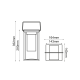 ^LED SMD TABLE BATTERY LUMINAIRE 3W 150LM 180° 3.000K DARK GREY CRI80 IP54 LG630G