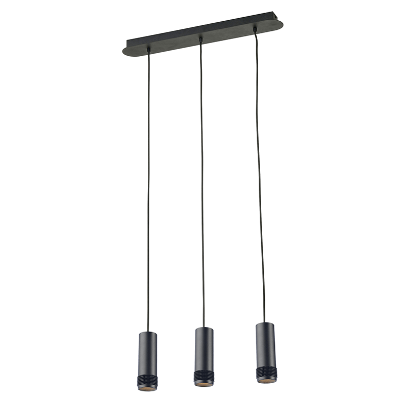 ^ PHASING OUT PENDANT LIGHTING 3ΧGU10 BLACK ALUMINUM 6,5X60XH122CM MEGATRON2 YL11P318BK