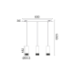 ^ PHASING OUT PENDANT LIGHTING 3ΧGU10 BLACK ALUMINUM 6,5X60XH122CM MEGATRON2 YL11P318BK