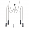 ^ PHASING OUT PENDANT LIGHTING 5ΧGU10 BLACK ALUMINUM D35XH200CM MEGATRON2 YL11P518BK
