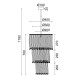 ^PENDANT LIGHTING 1ΧΕ27 THASSOS ECRU MACRAME WOOL D40XH180CM TF20261P