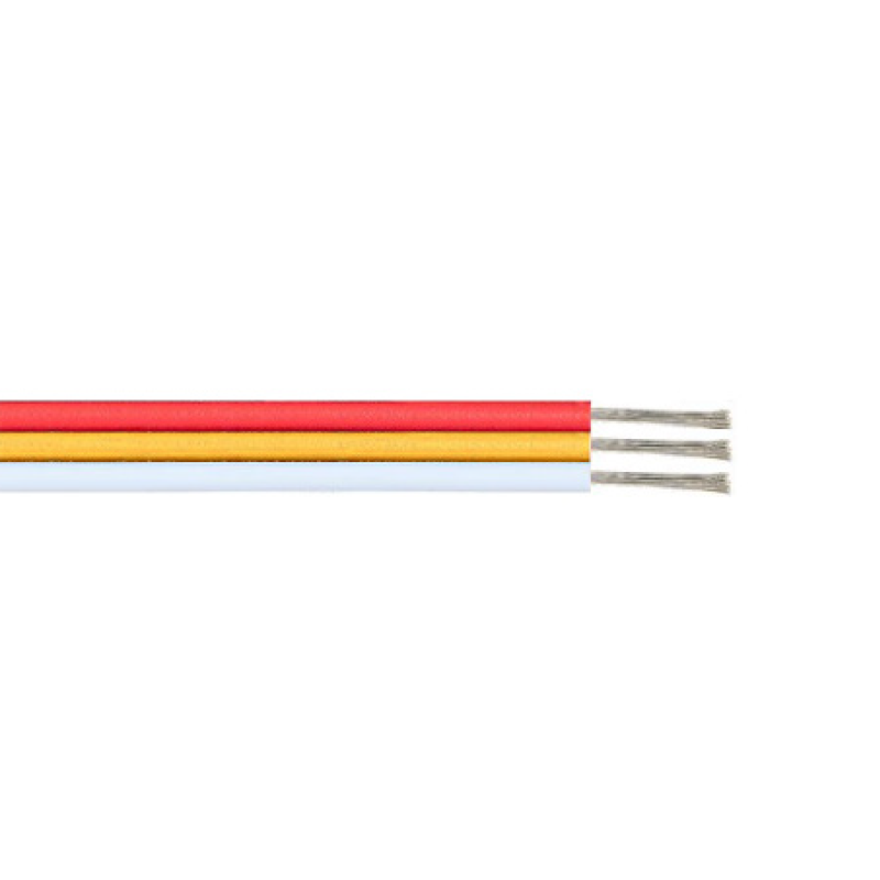 ^3 WIRE(RED-YELLOW-WHITE) 100M SPOOL (17*0,12mm) 3AWG22